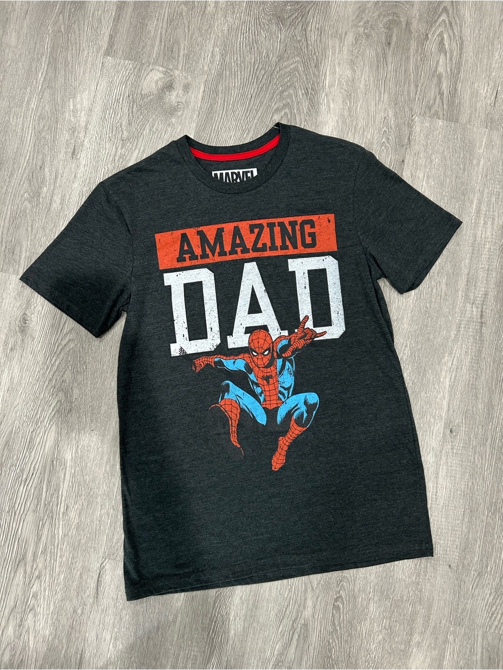 Marvel Amazing Dad Spider-Man Tee - Black/Red/Blue